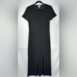 Coldwater Creek Black Slinky‎ Maxi Dress Stretchy Sz L